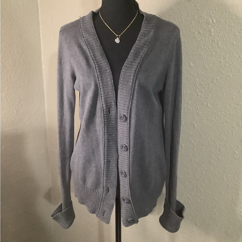 FADED GLORY Women's‎ Gray Cardigan Sweater